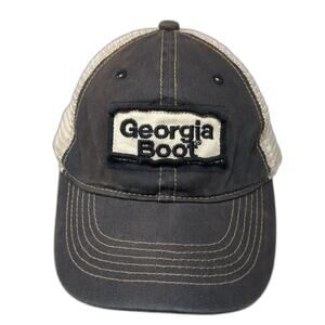 Georgia Boot Snapback Mesh Back Trucker Hat Black One Size Adjustable